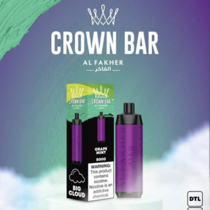 crown bar alfakher grape mint8000 puffs.png