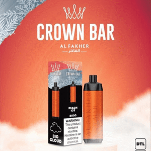 crown bar alfakher peach ice 8000 puffs.png