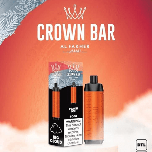 crown bar alfakher peach ice 8000 puffs.png