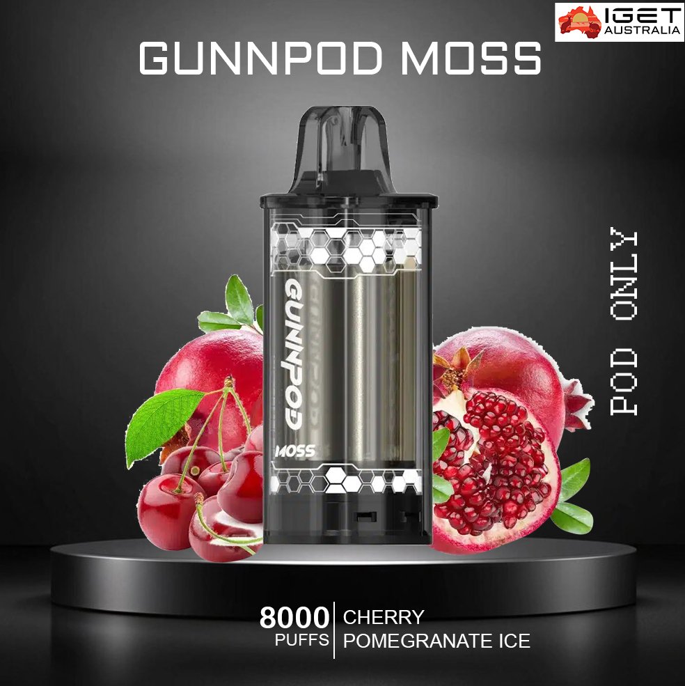 gunnpod moss cherry pomegranate ice 8000 puffs pod only 1.jpg