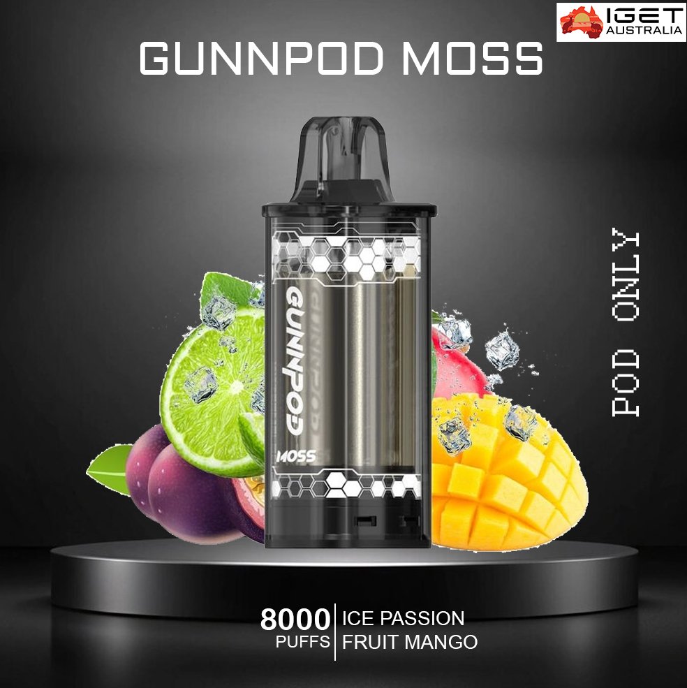 gunnpod moss ice passion fruit mango 8000 puffs pod only 1.jpg