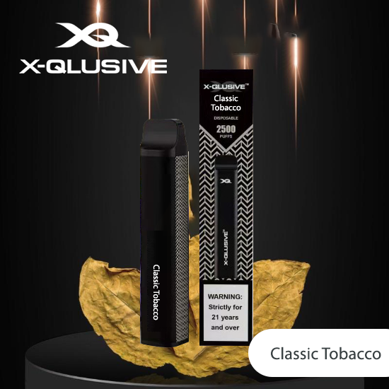 x qlusive classic tobacco – 2500 puffs.png
